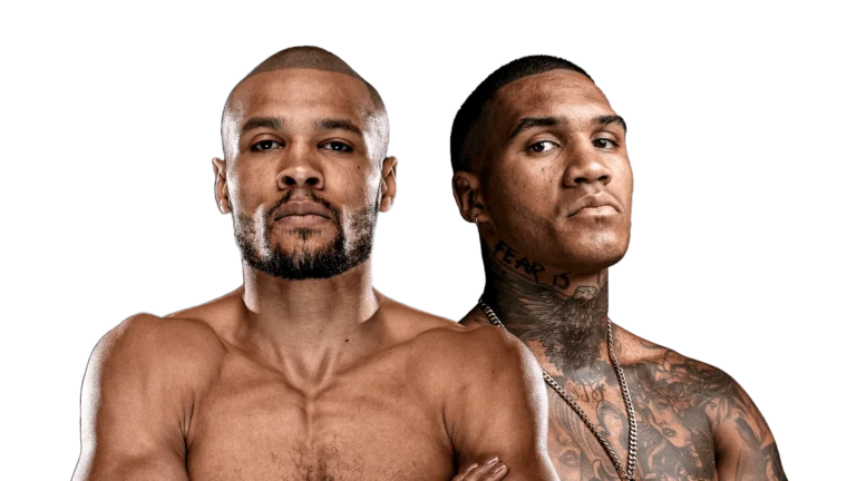 Chris Eubank Jr and Conor Benn stare each other down ahead of their April 26 boxing match