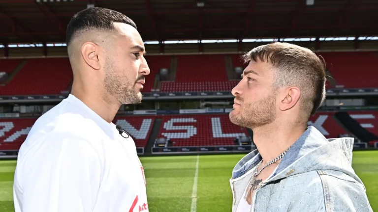 Callum Simpson and Ivan Zucco go head-to-head on the Oakwell Stadium pitch ahead of their European title showdown.