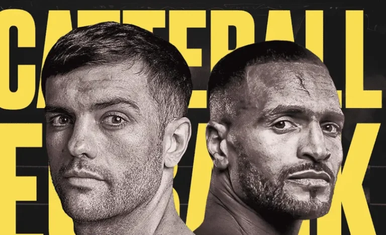 Jack Catterall and Chris Eubank Jr face-off promotional image for their upcoming fight.