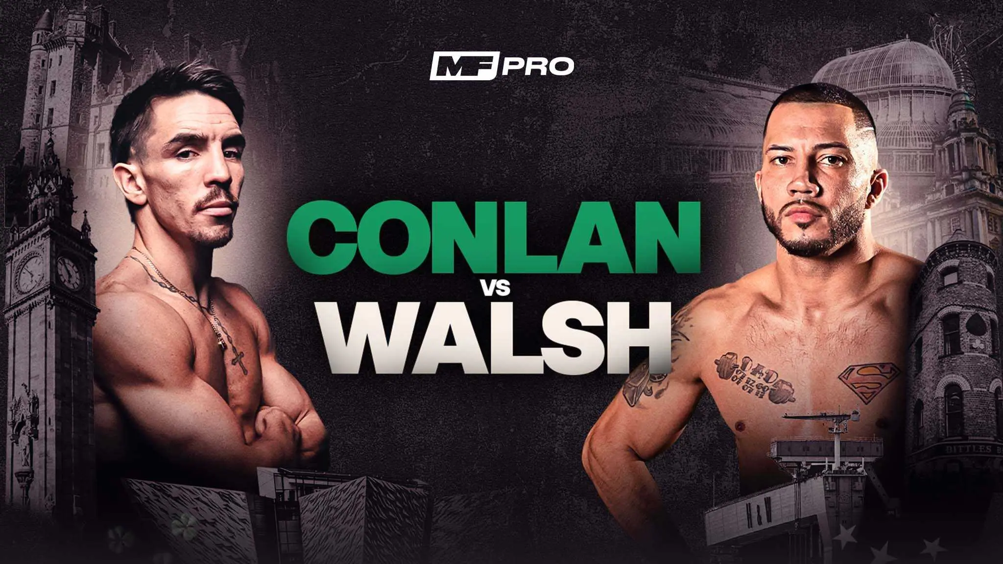 Michael Conlan vs Kevin Walsh fight poster ahead of their featherweight bout in Belfast