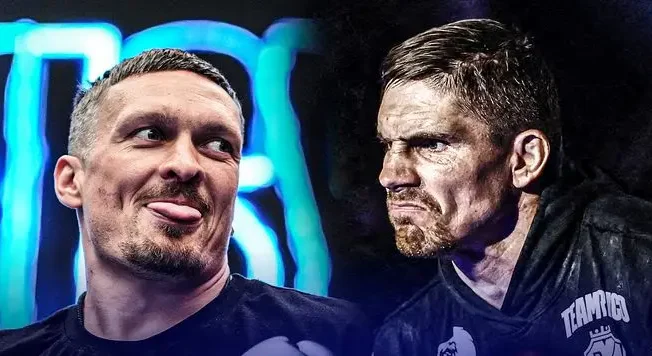 Oleksandr Usyk and Rico Verhoeven face off ahead of their crossover boxing vs kickboxing super fight