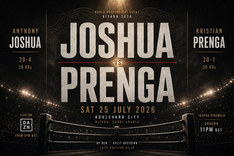 AJ vs Prenga: Date, UK Time, Ringwalks, Odds & Prediction
